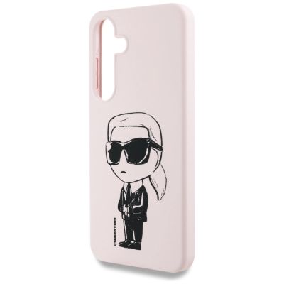 6. Etui Karl Lagerfeld Silicone Graffiti Ikonik Printed Logo MagSafe Samsung Galaxy S25 różowy