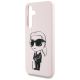 6. Etui Karl Lagerfeld Silicone Graffiti Ikonik Printed Logo MagSafe Samsung Galaxy S25 różowy