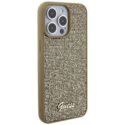 4. Etui Guess Disco Metal Script na iPhone 15 Pro Max - złote