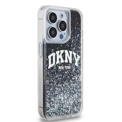 4. Etui DKNY Liquid Glitter Big Logo na iPhone 14 Pro - czarne