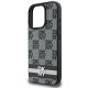 6. Etui DKNY Checkered Pattern & Printed Stripes na iPhone 16 Pro - czarne