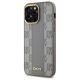 2. Etui DKNY Leather Checkered Mono Pattern MagSafe na iPhone 14 Pro Max - beżowe