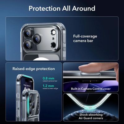 3. Zestaw ESR Classic Hybrid MagSafe + Szkło hartowane na iPhone 17 Pro Max - przezroczyste