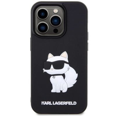 3. Etui Karl Lagerfeld Rubber Choupette 3D na iPhone 14 Pro Max - czarne