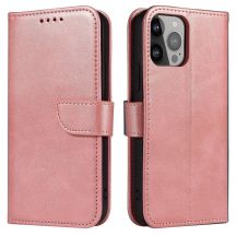 Etui Magnet Case do Samsung A15 z klapką i portfelem - różowe