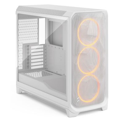 3. Fractal Meshify 3 XL White RGB TG Midi Tower Gaming Gehäuse weiß