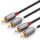 8. Kabel Ugreen AV104 10518 audio 2RCA (męski) / 2RCA (męski) 2m - szary
