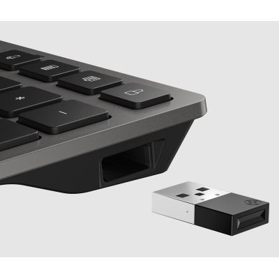 3. Klawiatura HP 720 Multi-Device Rechargeable Wireless Keyboard Nightfall Black bezprzewodowa czarna 9T5B1AA