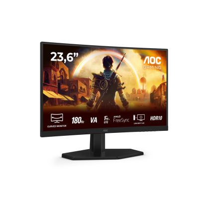 14. AOC G4 C24G42E monitor komputerowy 59,9 cm (23.6") 1920 x 1080 px Full HD LED Czarny, Czerwony