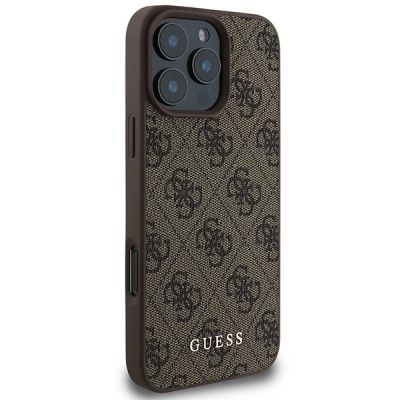 4. Etui Guess 4G Classic na iPhone 16 Pro Max - brązowe