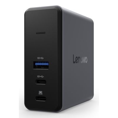 Lenovo X9 Charging GaN Dock Przewodowa USB 3.2 Gen 2 (3.1 Gen 2) Type-C Szary
