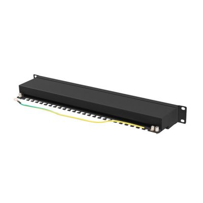 7. LANBERG PATCH PANEL 24 PORT 1U 19" KAT.6A FTP CZARNY PPSA-1024-B