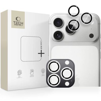Osłona aparatu Tech-Protect Camring Fit+ na iPhone 14 Pro / Max / 15 Pro / Max / 16 Pro / Max / 17 Pro / Max - srebrna