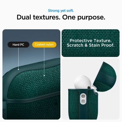 12. Etui Spigen Urban Fit na AirPods Pro 3 - zielone