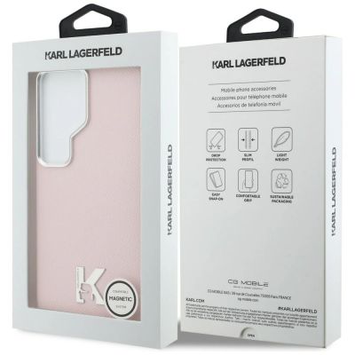 8. Etui Karl Lagerfeld K Metal Logo MagSafe na Samsung Galaxy S26 Ultra - różowe