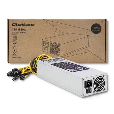5. QOLTEC ZASILACZ PCI-E 1850W | 80 PLUS PLATINUM | GAMING MINER