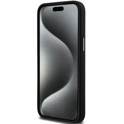 5. Etui DKNY Liquid Silicone Metal Logo na iPhone 15 Pro Max - czarne
