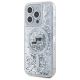 2. Etui Karl Lagerfeld Liquid Glitter Karl & Choupette Head Magsafe na iPhone 15 Pro -przezroczyste