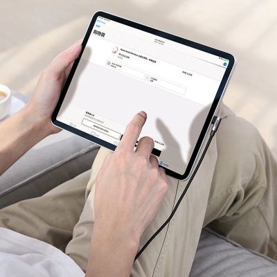 4. Kabel Ugreen US255 50123 USB-C (prosty) / USB-C (kątowy) PD QC 60W 3A 1m - szary
