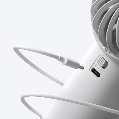 6. Mini wentylator Jisulife Handheld Fan Life4 3600mAh przenośny wiatraczek USB - szary