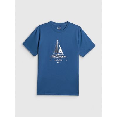 5. T-shirt relaxed z nadrukiem męski 4F 4FRSS26TTSHM3996-033S
