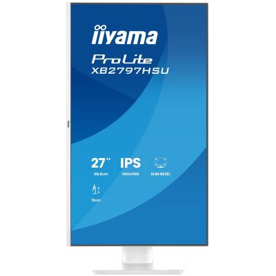 24. iiyama ProLite XB2797HSU-W1 monitor komputerowy 68,6 cm (27") 1920 x 1080 px Full HD LED Biały