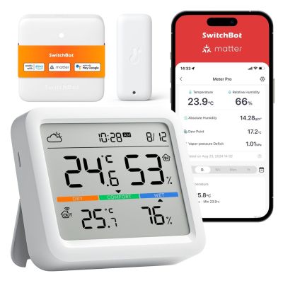 4. SwitchBot Meter Pro Biały LCD Bateria