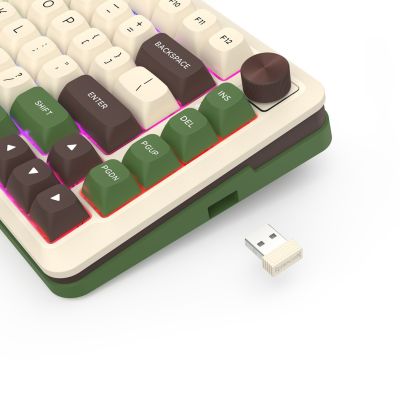 9. REDRAGON K681CGC-RGB-PRO Cyrus klawiatura USB + RF Wireless + Bluetooth Biały, Zielony