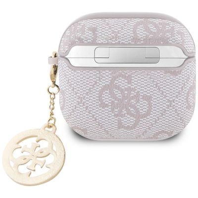 2. Etui Guess 4G Strass Charm na AirPods 4 - różowe