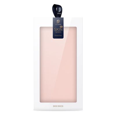 9. Etui do iPhone 15 Plus pokrowiec z klapką i portfelem Dux Ducis Skin Pro - różowe