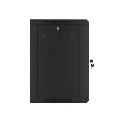 8. LANBERG SZAFA WISZĄCA RACK 19" 12U 600X450 DRZWI METALOWE CZARNA (FLAT PACK) WF01-6412-00B