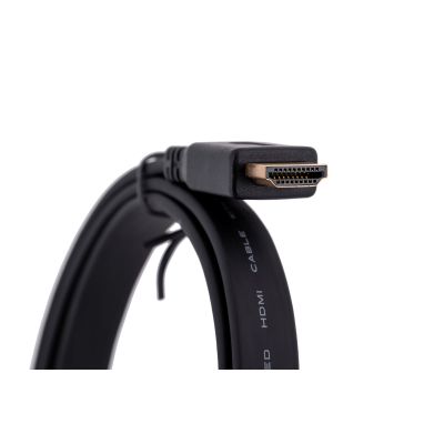 4. Kabel Lanberg CA-HDMI-21CU-0010-BK (HDMI M - HDMI M; 1m; kolor czarny)