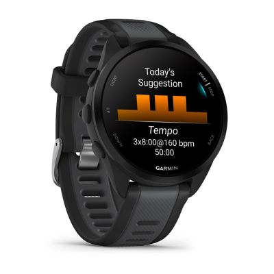 10. Zegarek Garmin Forerunner 165 Music, Black/Slate Grey
