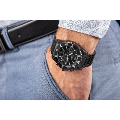 3. Zegarek Męski Giewont Chronograph Sapphire Czarny GW3970-B4