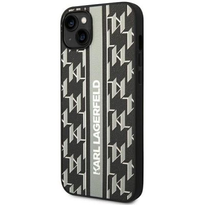 2. Etui Karl Lagerfeld Monogram Stripe na iPhone 14 Plus - szare