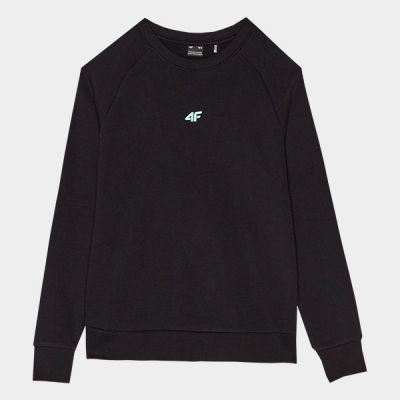 8. Bluza z bawełną organiczną nierozpinana bez kaptura dziewczęca 4F Junior