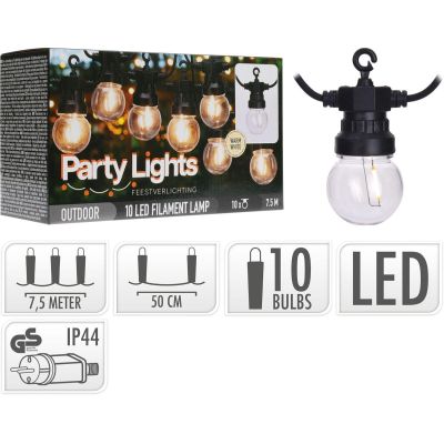 12. GIRLANDA OGRODOWA PARTY LIGHT 10LED 7,5M
