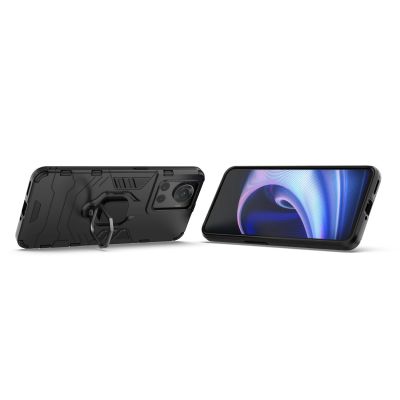 6. Ring Armor pancerne hybrydowe etui pokrowiec + magnetyczny uchwyt OnePlus Ace czarny