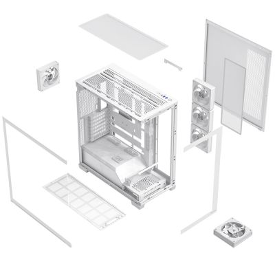 8. MODECOM OBUDOWA VOLCANO STELLAR PLUS ARGB MIDI 5F WHITE