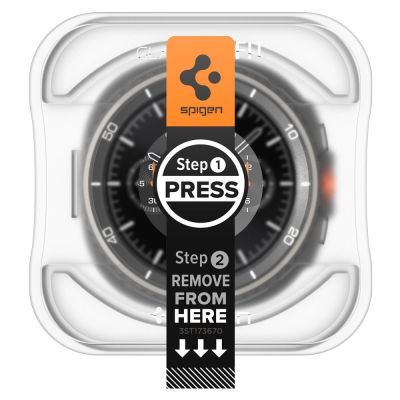 3. Szkło hartowane Spigen Glas.TR ”Ez-Fit” na Samsung Galaxy Watch 8 Classic 46 mm - przezroczyste