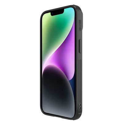 6. Nillkin Synthetic Fiber S Case etui iPhone 14 z osłoną na aparat czarny