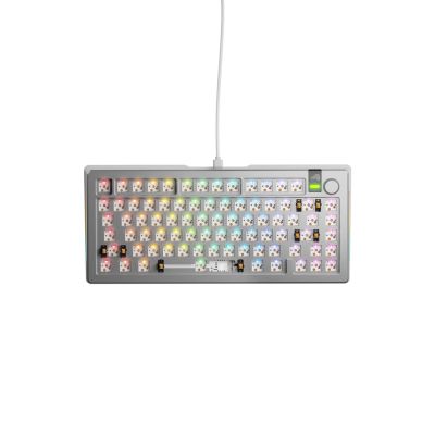 2. Klawiatura do gier Glorious GMMK 3 Pro 75% Custom Gaming-Tastatur - Barebone, ANSI-Layout, srebrna
