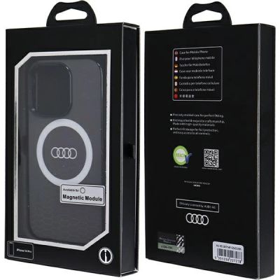 7. Etui Audi IML Big Logo MagSafe na iPhone 14 Pro - czarne