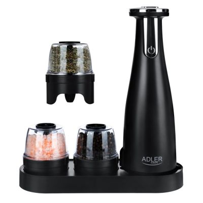 14. Zestaw młynków do przypraw ADLER AD 4449b czarny