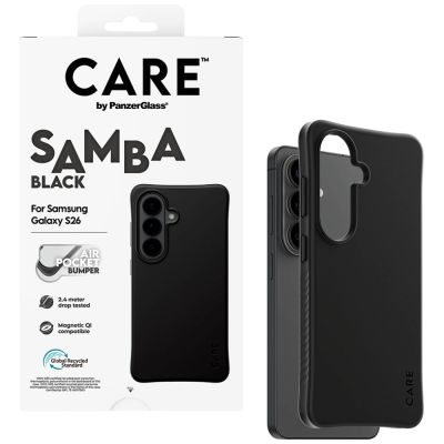 4. Etui CARE by PanzerGlass Samba Black Qi na Samsung Galaxy S26 - czarne