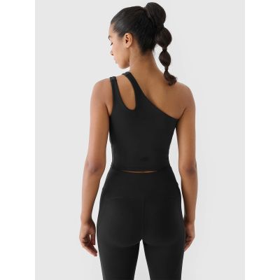 4. Crop top treningowy na jedno ramię 4F x anna lewandowska 4F 4FALSAW24TFSLF515-20S