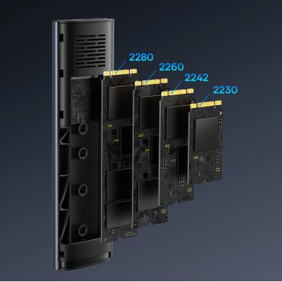 15. Kieszeń na dysk SSD Baseus FlyJoy M.2 NVMe 10 Gb/s - szara