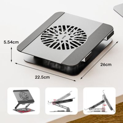 18. UNITEK OT1098AGY01 stojak na laptop Podstawka pod notebooka i tablet Srebrny 43,9 cm (17.3")
