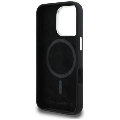 7. Etui Karl Lagerfeld Silicone Karl Sketch MagSafe na iPhone 16 Pro Max - czarne