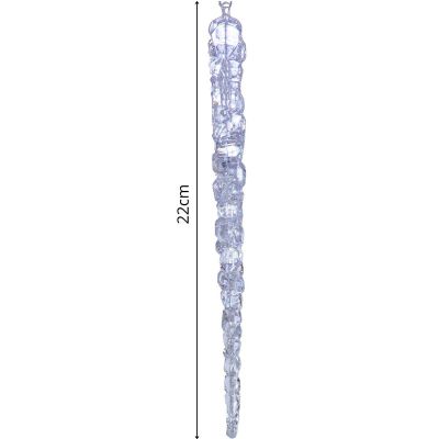 9. SOPLE LODU KRYSZTAŁOWE DEKORACJA WISZĄCA 22CM 4SZT